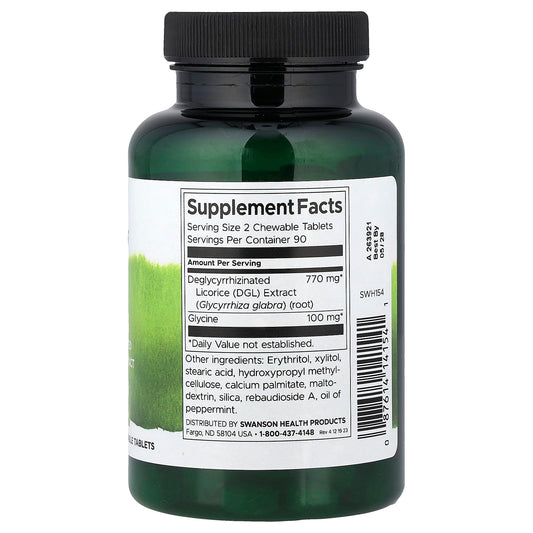 Swanson Vitamins, DGL, 180 Chewable Tablets