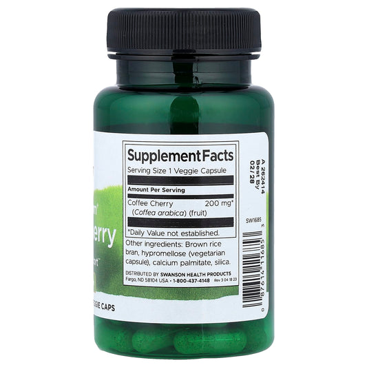 Swanson Vitamins, Full Spectrum®, Coffee Cherry, 200 mg, 60 Veggie Caps