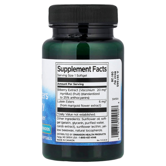 Swanson Lutein Esters & Bilberry 120 Softgels