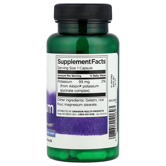 Swanson Vitamins Albion Potassium 90 Capsules