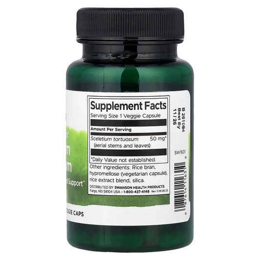 Swanson Vitamins, Full Spectrum® Sceletium Tortuosum, 50 mg, 60 Veggie Caps