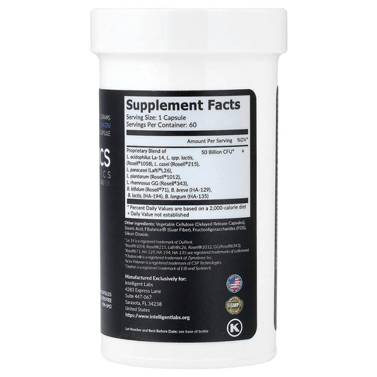 Intelligent Labs, Probiotics and Prebiotics, 60 Vegetarian Capsules