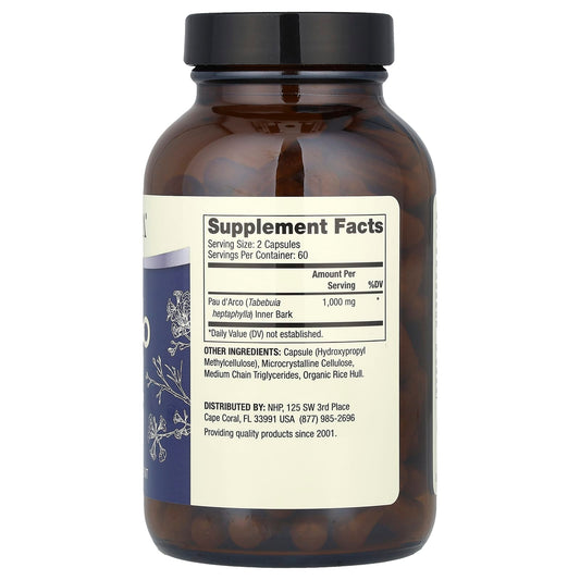 Dr. Mercola, Pau D'Arco, 120 Capsules (500 mg per Capsule)