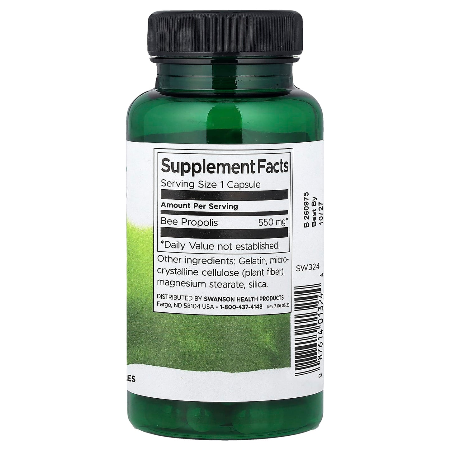 Swanson Vitamins, Bee Propolis, 550 mg, 60 Capsules