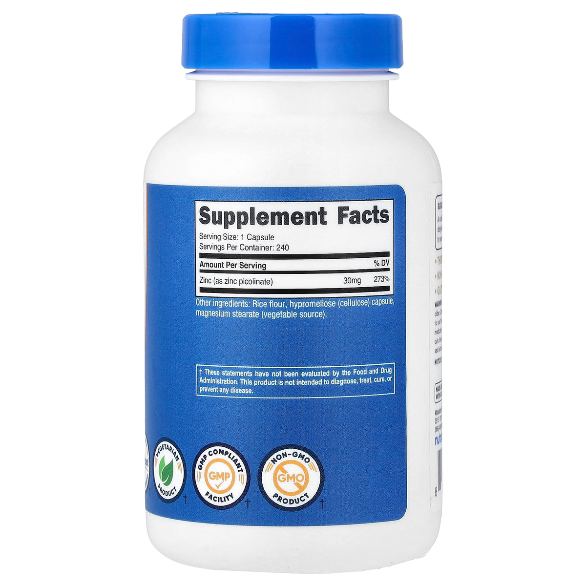 Nutricost Zinc Picolinate 30 mg 240 Caps