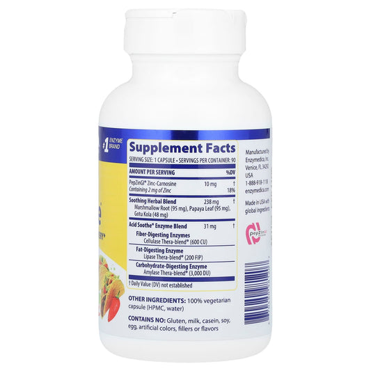 Enzymedica, Acid Soothe, 90 Capsules
