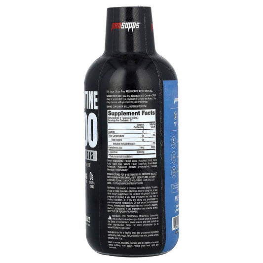 ProSupps, L-Carnitine 3000 Liquid Shots, Blue Raspberry, 16 fl oz (473 ml)