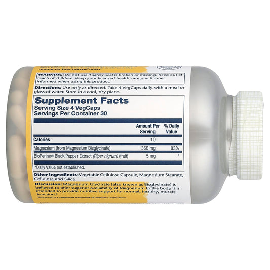 Solaray Magnesium Glycinate 120 Caps