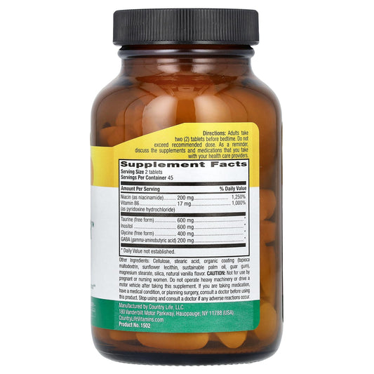 Country Life, GABA Relaxer, 90 Tablets