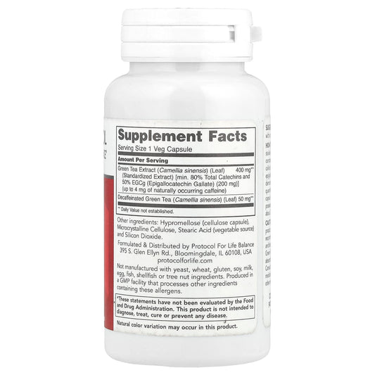 Protocol for Life Balance, EGCg Green Tea Extract, 90 Veg Capsules