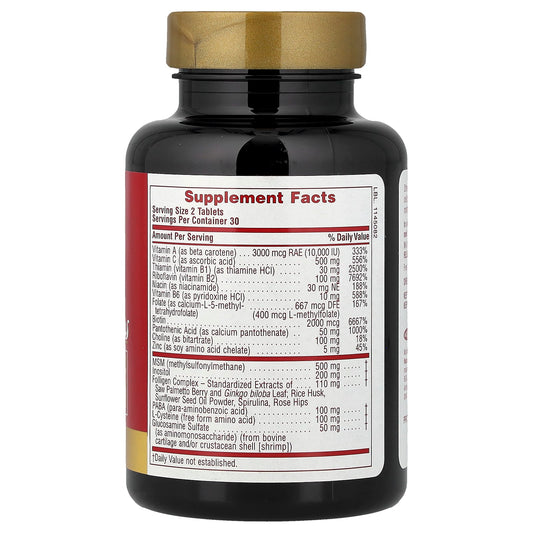 NaturesPlus, Ultra Hair Plus with MSM, For Men and Women, 60 Tablets