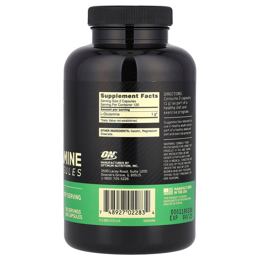 Optimum Nutrition, Glutamine, 1,000 mg, 240 Capsules
