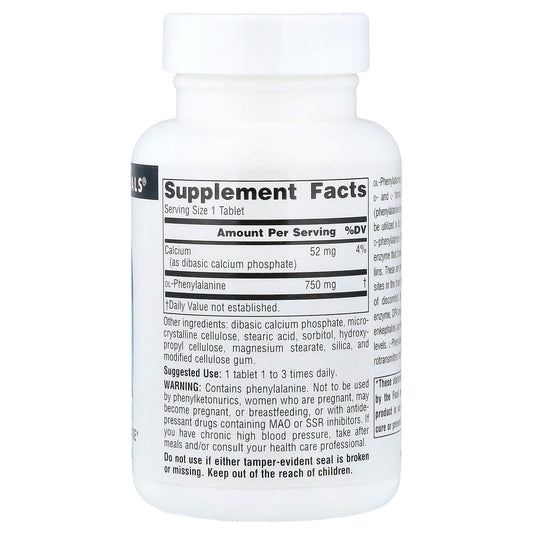 Source Naturals, DLPA, 750 mg, 60 Tablets
