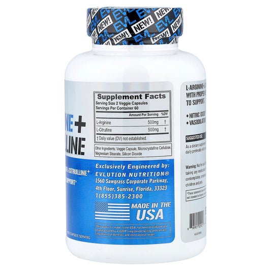 EVLution Nutrition L-Arginine 120 Veg Caps