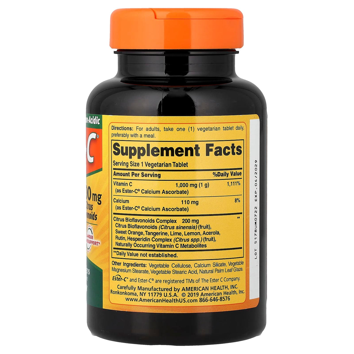 American Health Ester-C Citrus Bioflavonoids 1 1,000 mg 90 Vegetarian Tablets