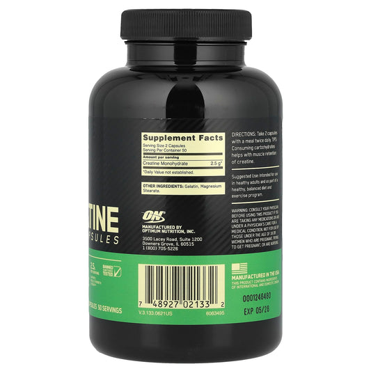 Optimum Nutrition Creatine Monohydrate 100 Caps
