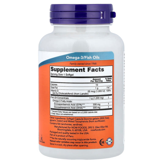 NOW Foods, Tri-3D Omega™ Fish Oil, 90 Capsules