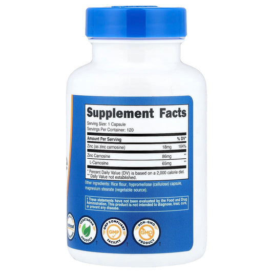 Nutricost Zinc Carnosine 120 Caps