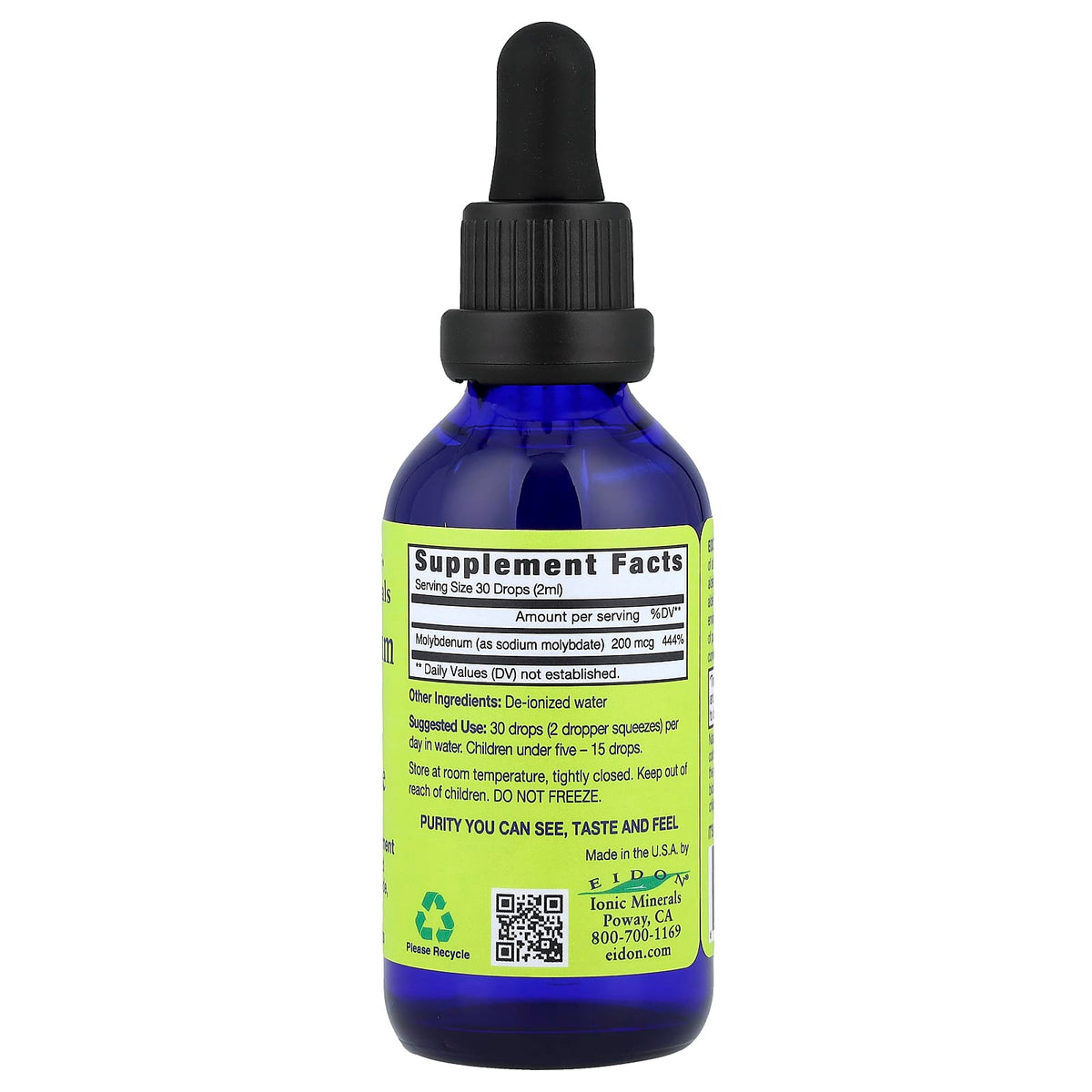 Eidon Ionic Minerals Molybdenum Liquid Concentrate 2 oz (60 ml)