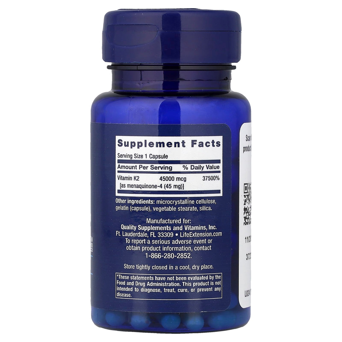 Life Extension Vitamin K 45,000 mcg 30 Caps