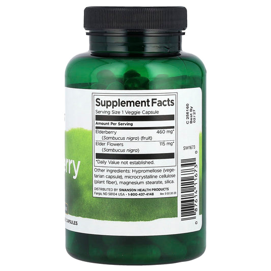 Swanson Vitamins Elderberry 120 Veg Caps