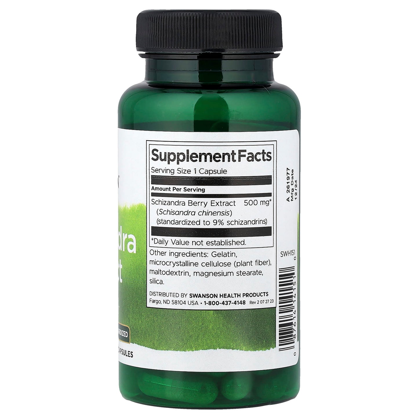 Swanson Vitamins, Schisandra Extract, Standardised, 500 mg, 60 Capsules