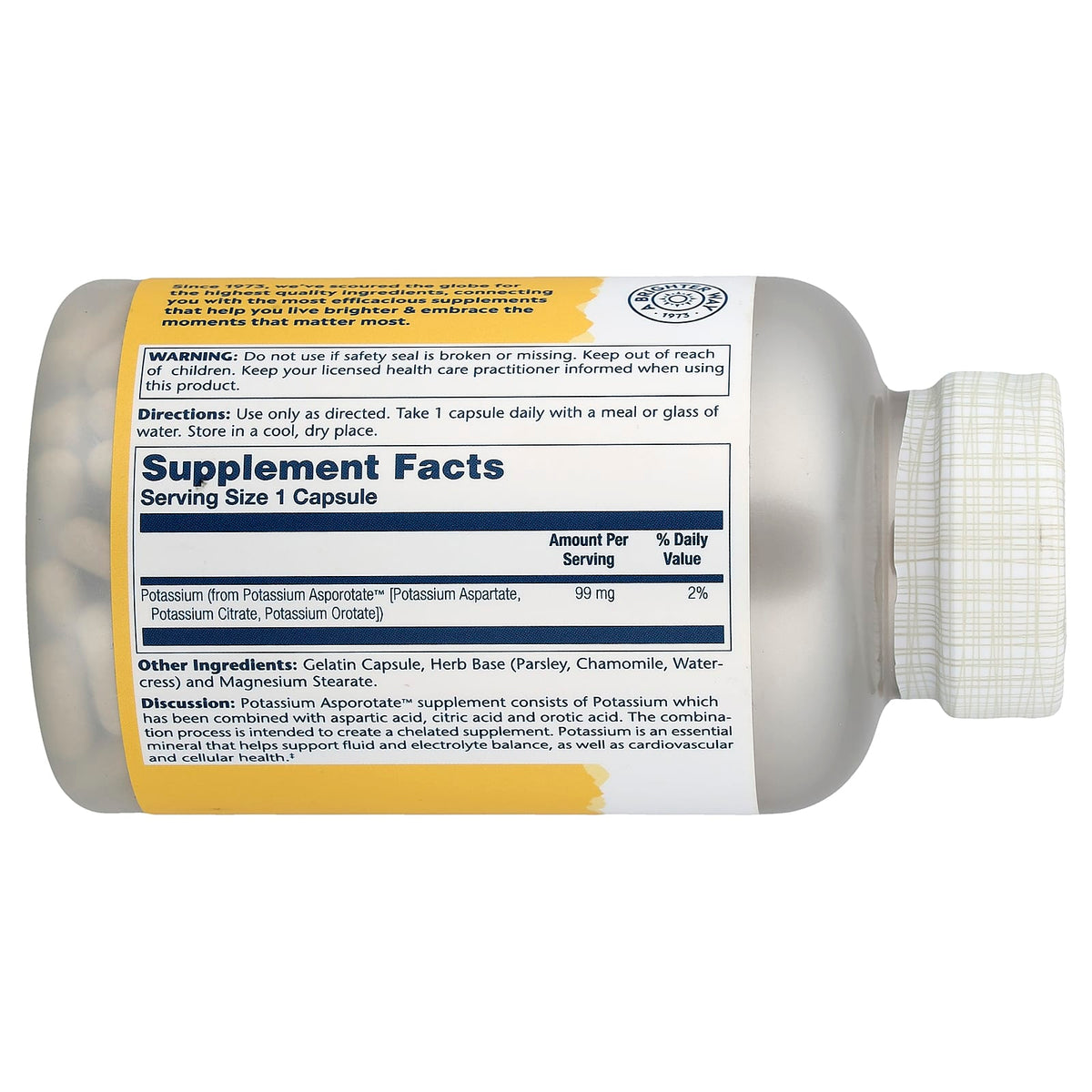 Solaray Potassium Asporotate 99 mg 200 Caps