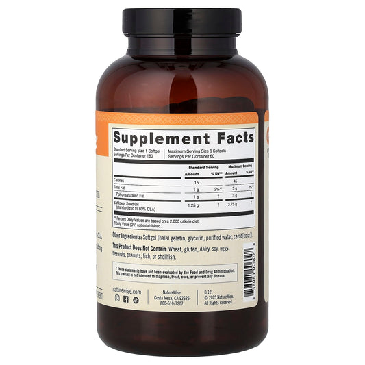 NatureWise CLA 1250 180 Softgels