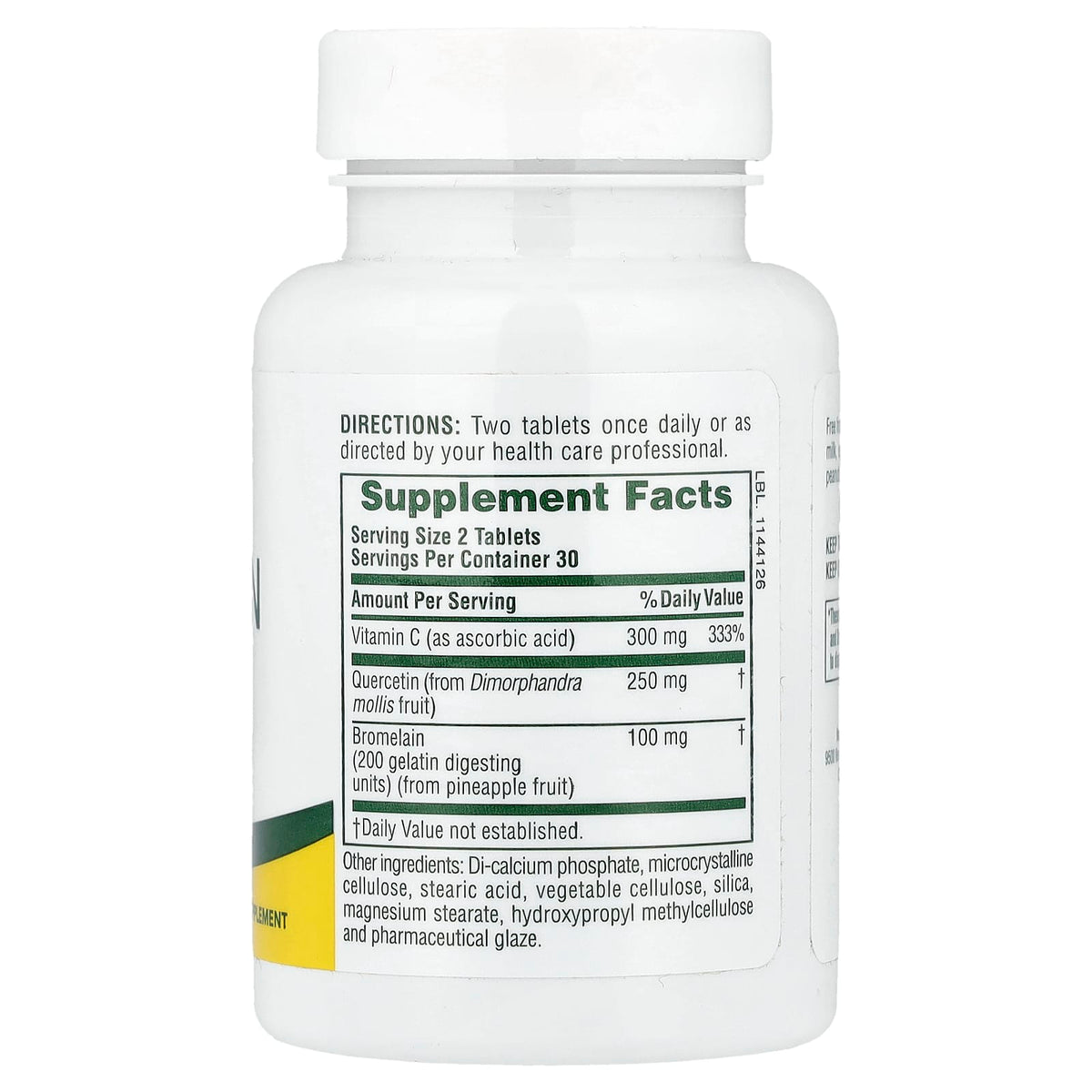 NaturesPlus Quercetin Plus With Bromelain & Vit. C 60 Tabs