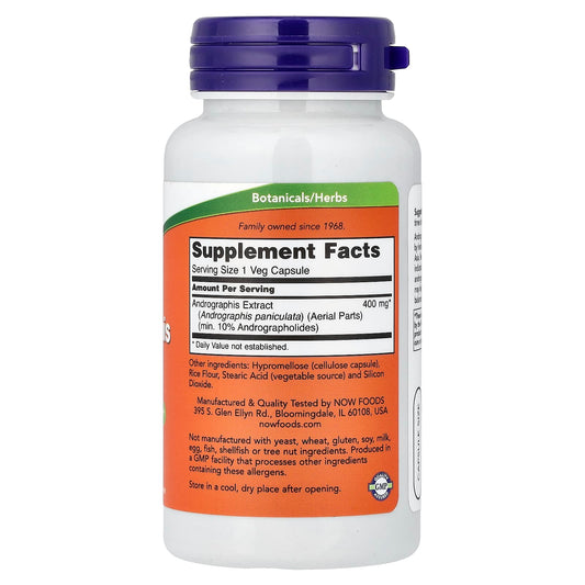 NOW Foods, Andrographis Extract, 400 mg, 90 Veg Capsules
