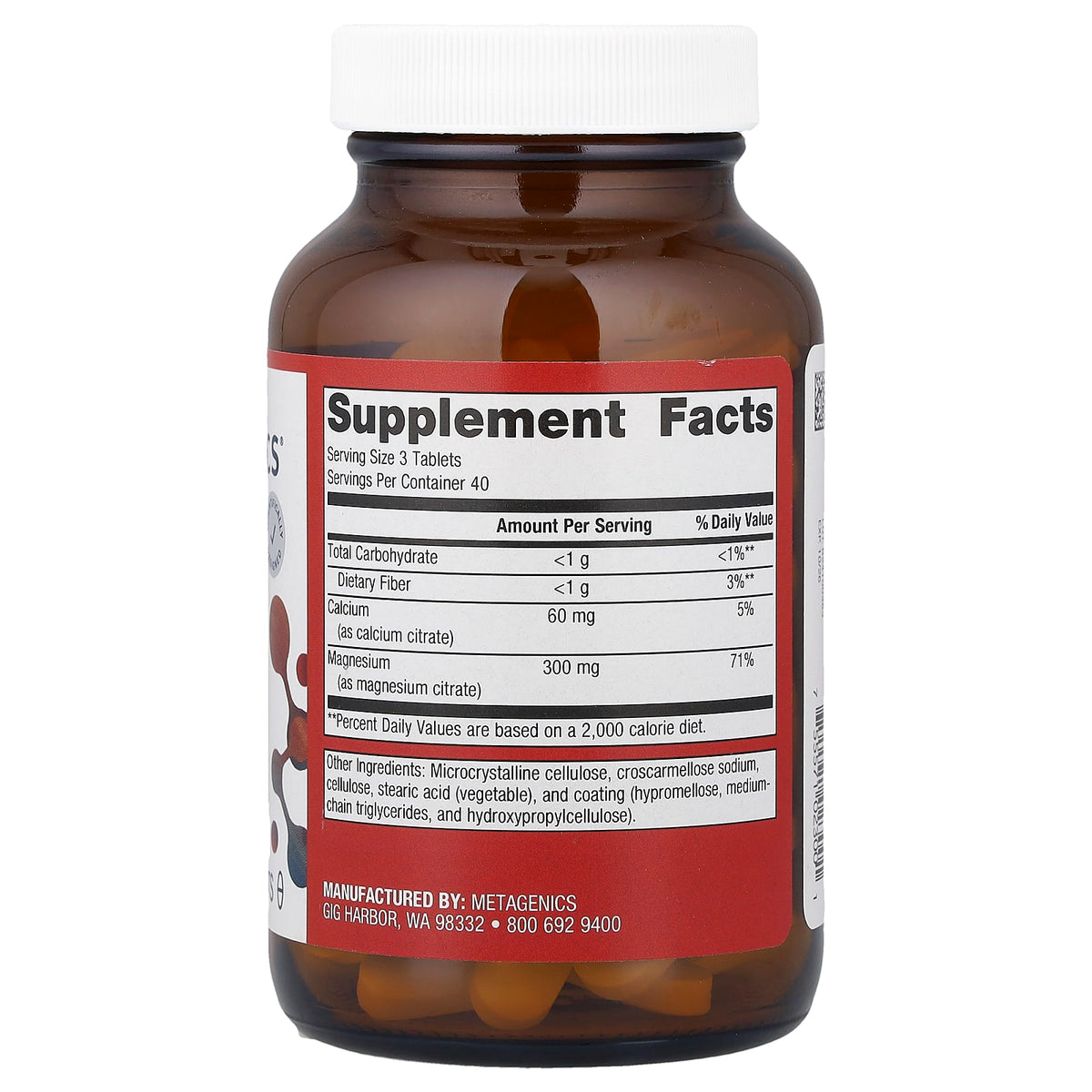 Metagenics Magnesium Citrate 120 Tablets