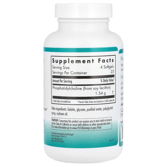 Nutricology Phosphatidyl Choline 100 Softgels