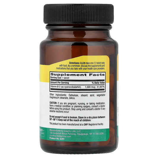 KAL Vitamin B12 2,000 mcg 60 Tabs