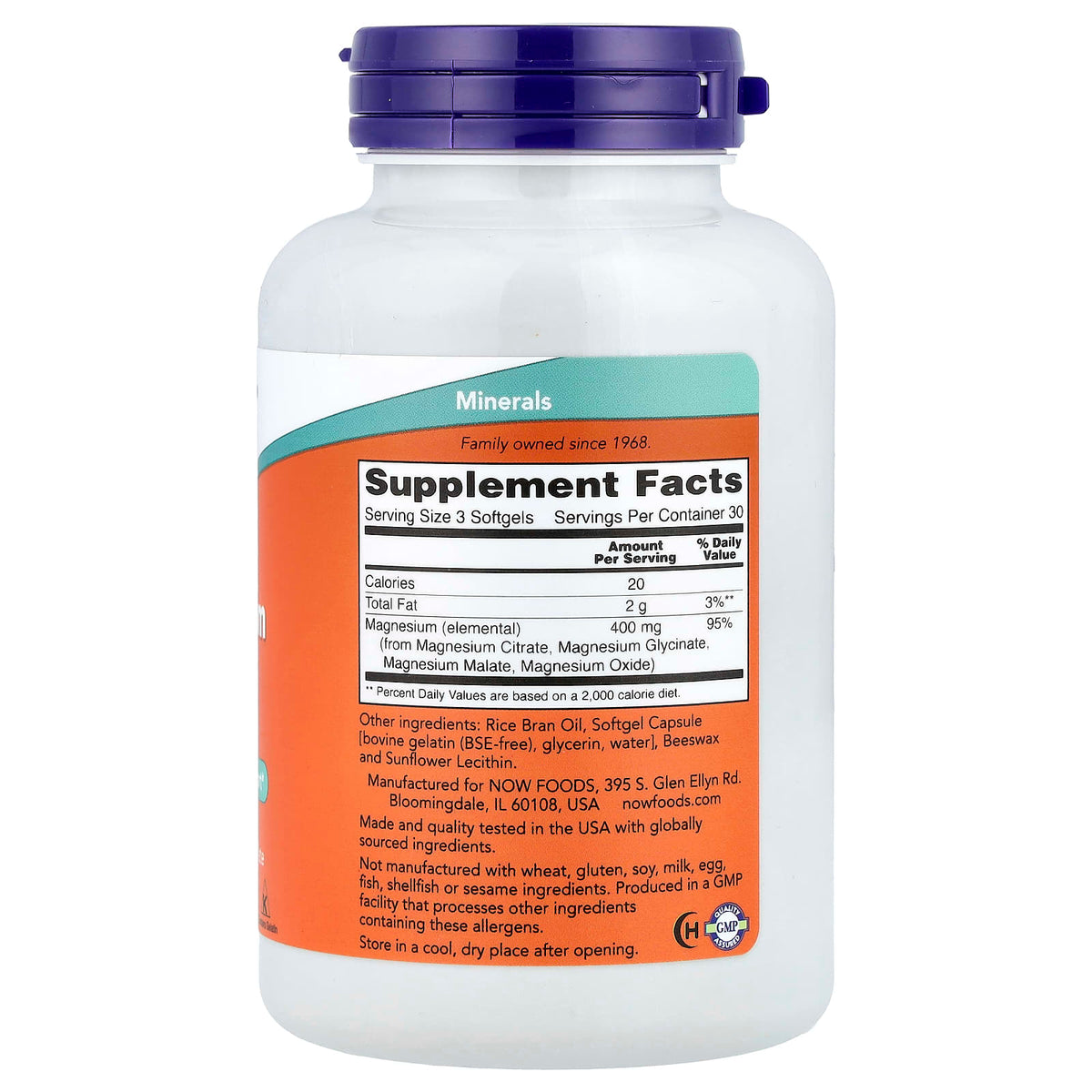 NOW Foods Magnesium Citrate 133 mg 90 Softgels