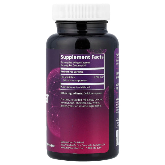 MRM Nutrition, Red Yeast Rice, 60 Vegan Capsules (600 mg Per Capsule)