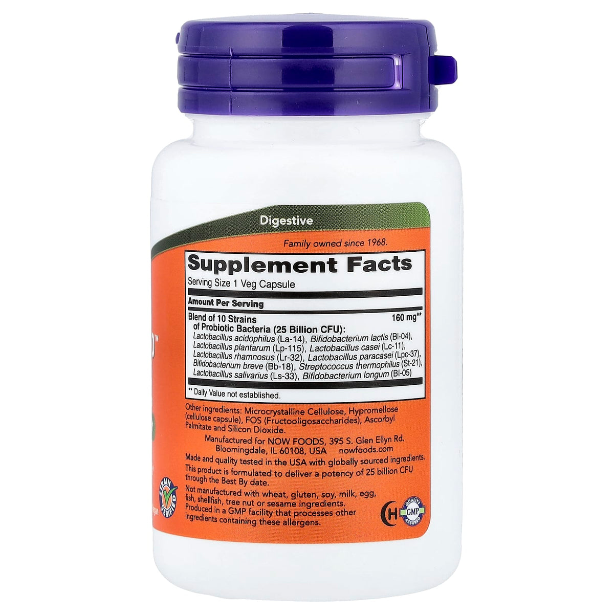 Now Foods, Probiotic-10, 25 Billion, 50 Veg Capsules