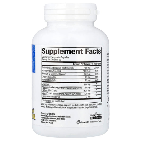 Natural Factors, WomenSense®, ThyroSense®, Thyroid Formula, 120 Vegetarian Capsules