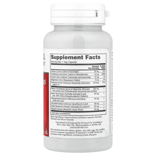 Protocol for Life Balance Adrenal Cortisol with Relora 90 Veg Caps