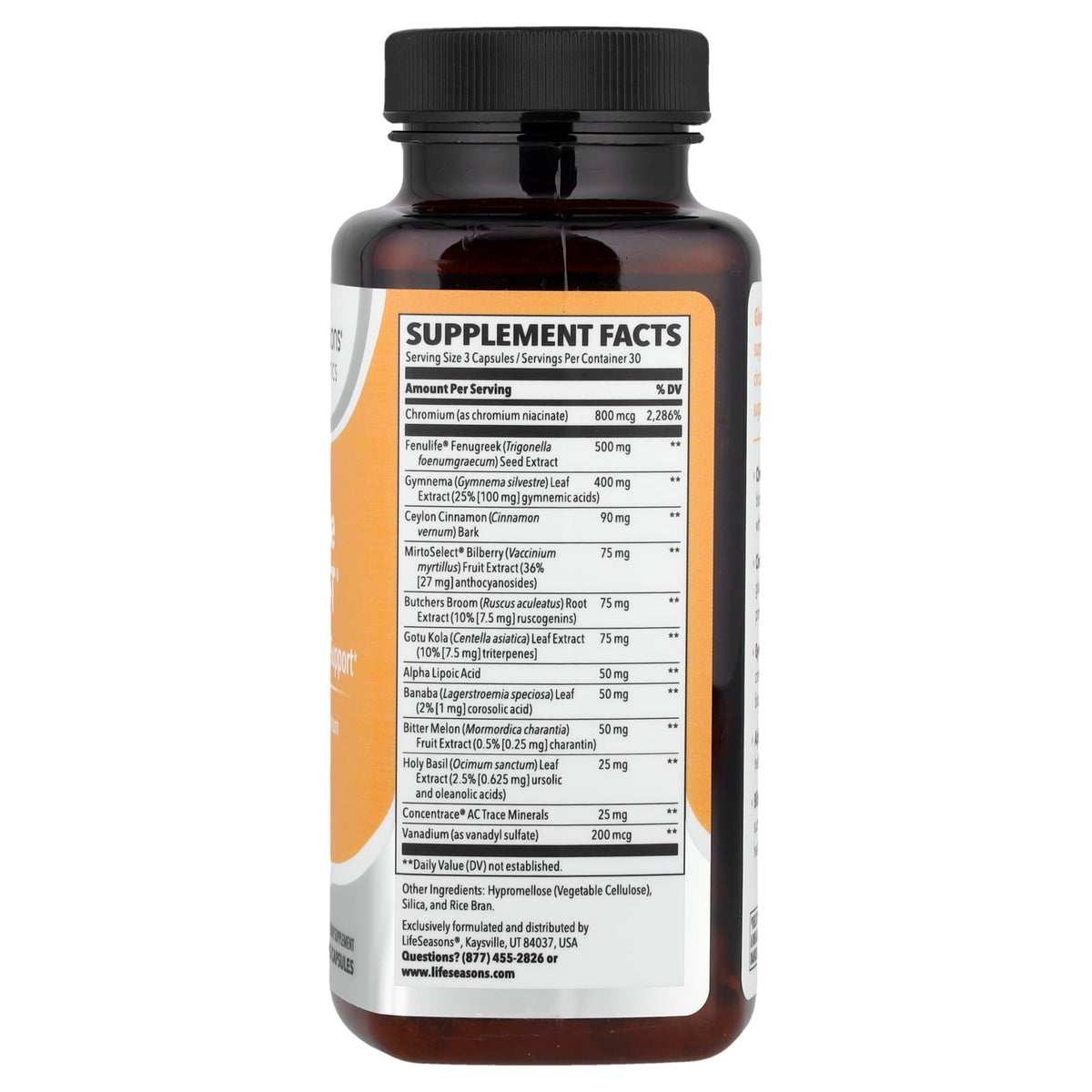 LifeSeasons, Glucose Stabili-T Blood Sugar, 90 Vegetarian Capsules