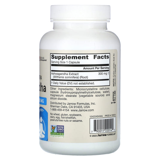 Jarrow Formulas, Ashwagandha, 300 mg, 120 Capsules