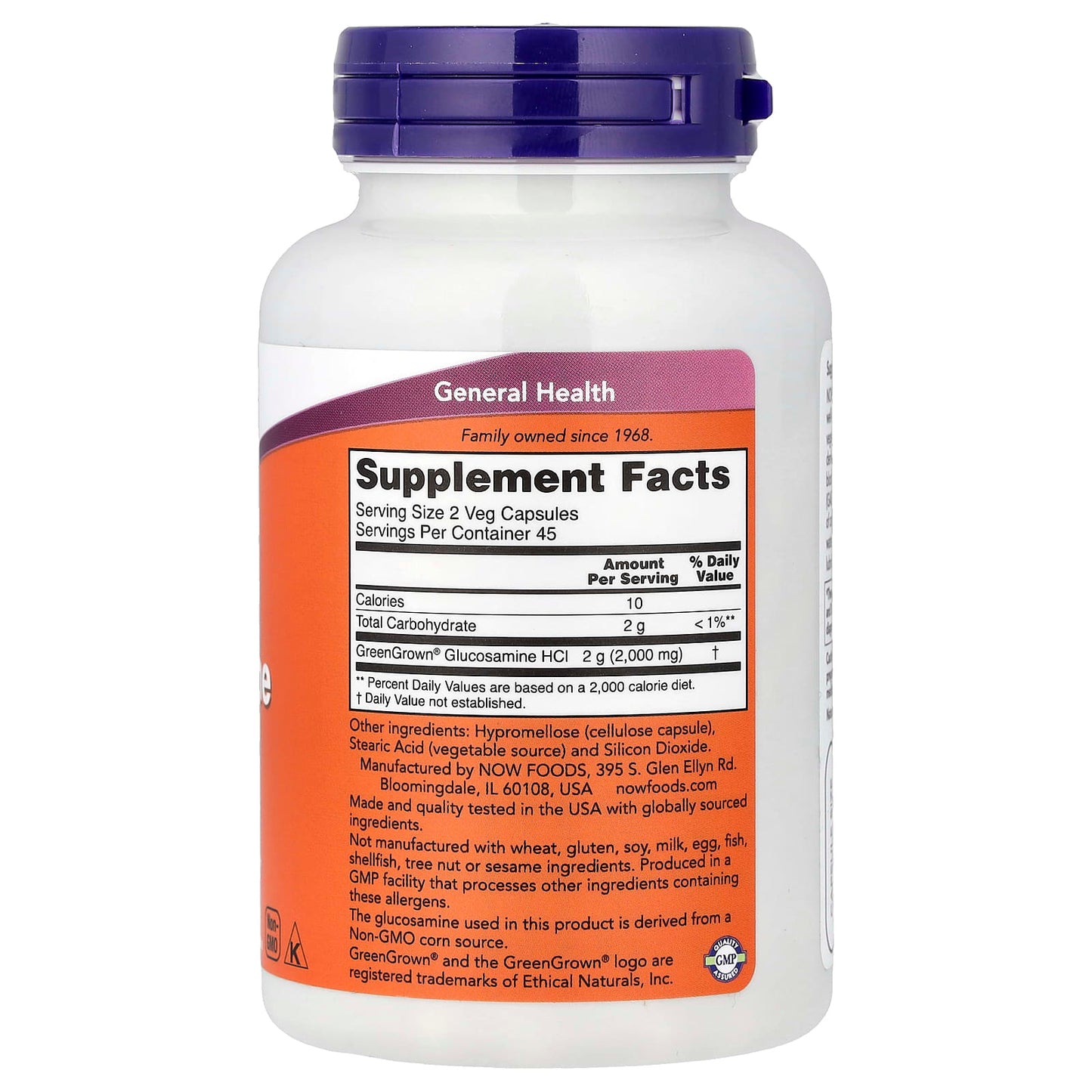 NOW Foods, Vegetarian Glucosamine '1000', 90 Veg Capsules (1,000 mg per Capsule)