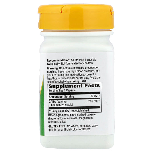 Nature's Way, GABA, 250 mg, 60 Vegan Capsules