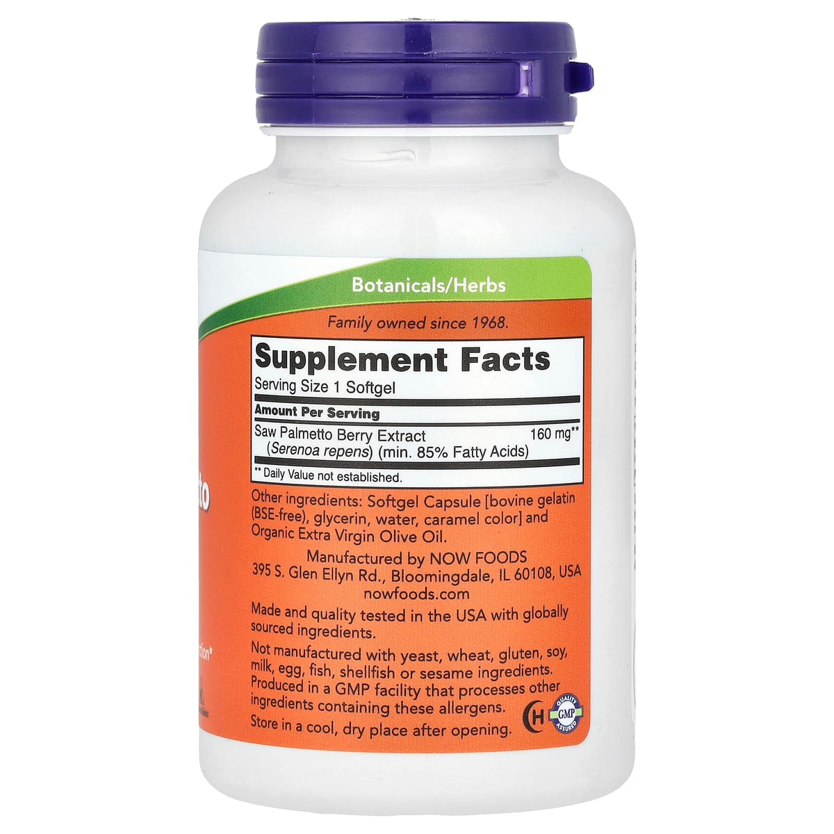 NOW Foods Saw Palmetto Extract 160 mg 240 Caps