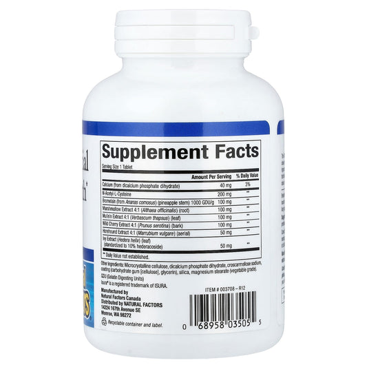 Natural Factors Lung Bronchial & Sinus Health 90 Tablets