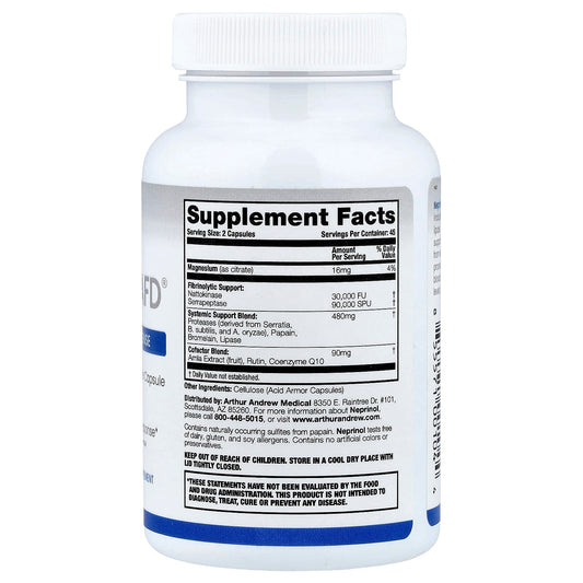 Arthur Andrew Medical, Neprinol AFD, Advanced Fibrin Defense, 500 mg, 90 Capsules