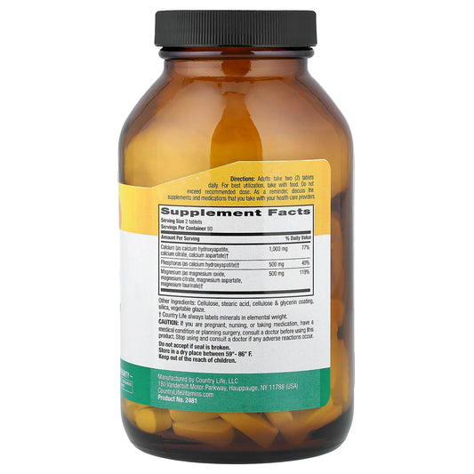 Country Life, Target-Mins®, Calcium-Magnesium Complex, 180 Tablets