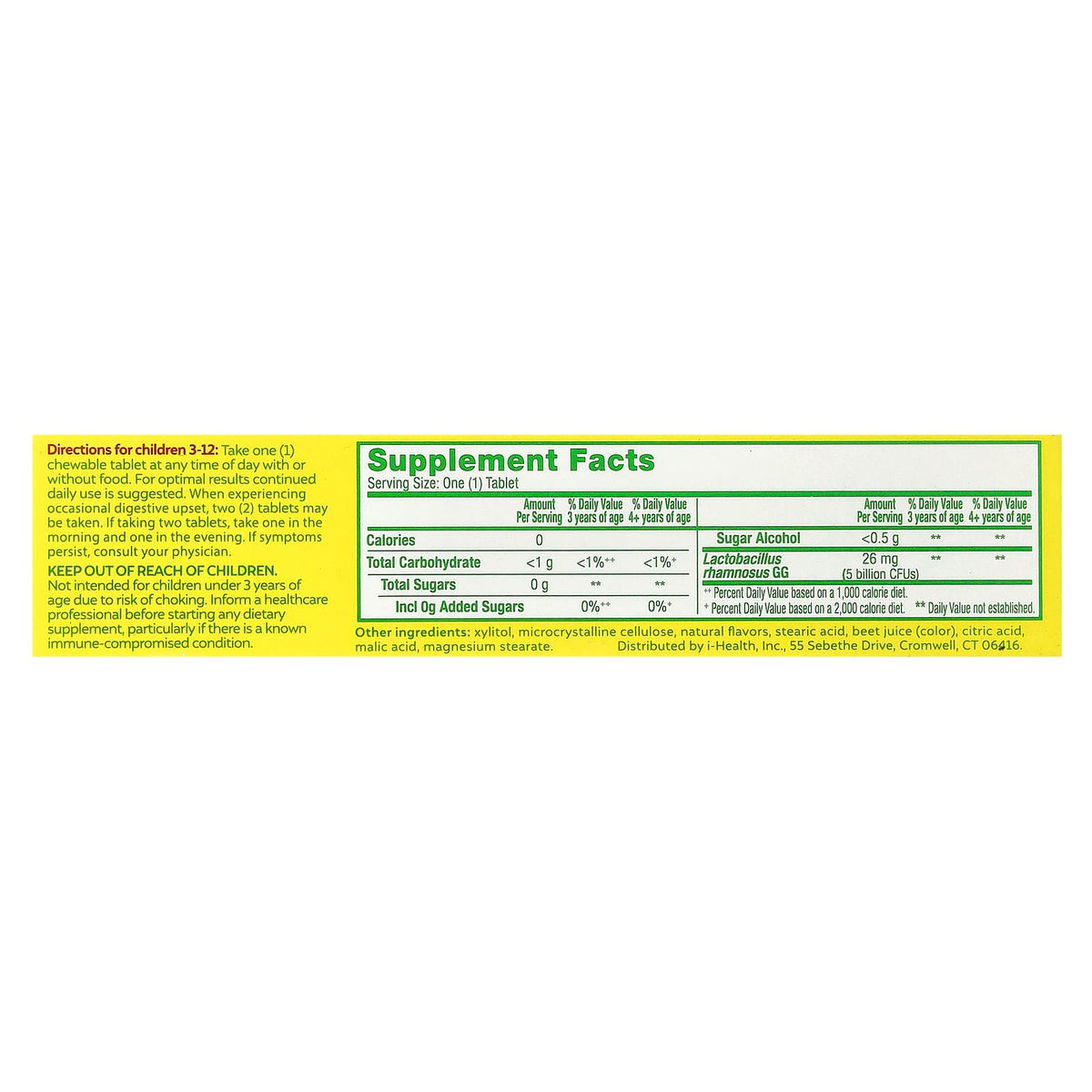 Culturelle Probiotics 25 mg 30 Chewable Tabs Kids