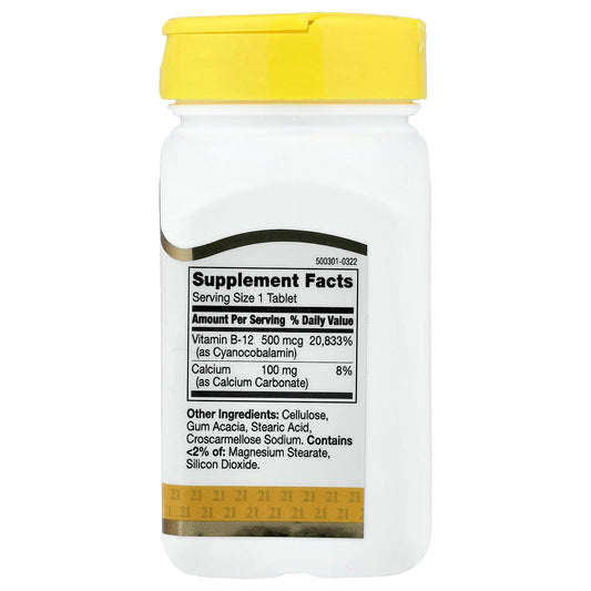 21st Century Vitamin B12 2,500 mcg 110 Tabs