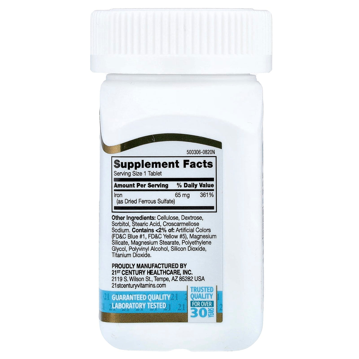 21st Century Iron 65 mg 120 Tabs