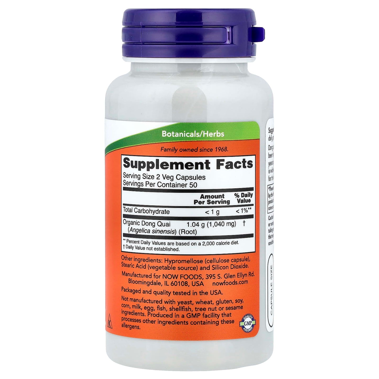 NOW Foods, Dong Quai, 520 mg, 100 Veg Capsules